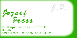 jozsef press business card